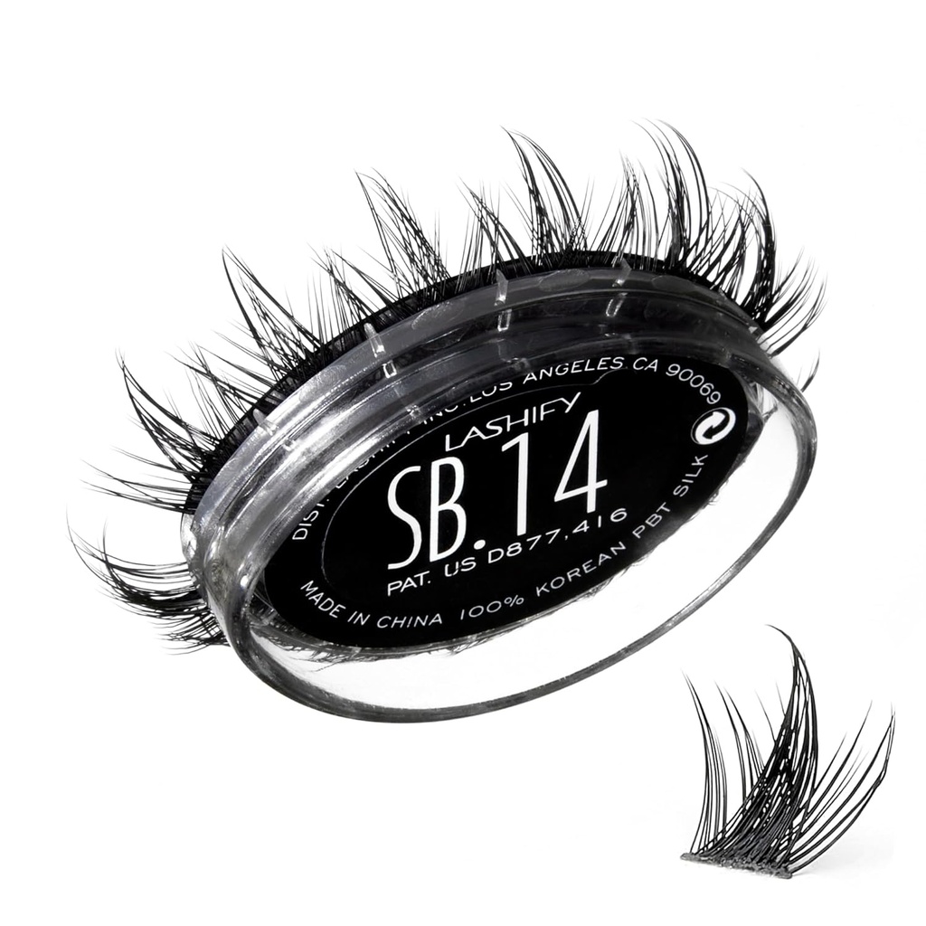 Lashify Star Burst 14mm Gossamer DIY Wimpern Extensions Refill, The Ultimate Multi-Length Multi Layered Lash, Black, Easy False Lashes