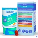 FIRST DAY Vitamine für Teens - Teen Multi Vitamine für Mädchen & Jungen 12-17, Organic Fruit & Veggie Blend - 12 Key Nährstoffe: Vitamine A, B1, B2, B6, B9, B12, C, D3, E, K2-30 Day Supply