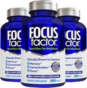 Fokusfaktor Ernährung für das Gehirn, verbesserte Gedächtnis und Konzentration Gehirn Ergänzung, komplette Multivitamin mit Vitaminen B6, B12, D, Bacopa Monnieri & Tyrosin, 150 Count (Pack von 3)