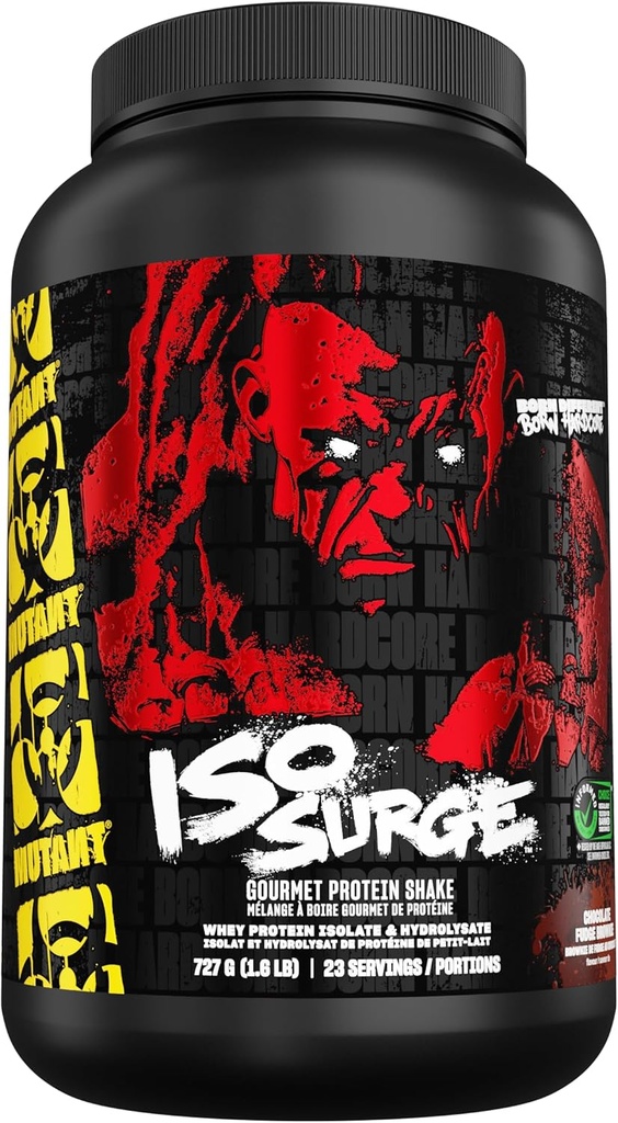 Mutant ISO Surge Whey Protein Powder Acts schnell zu helfen, Muskel, Masse und Stärke, 1,6 lb - Schokolade Fudge Brownie