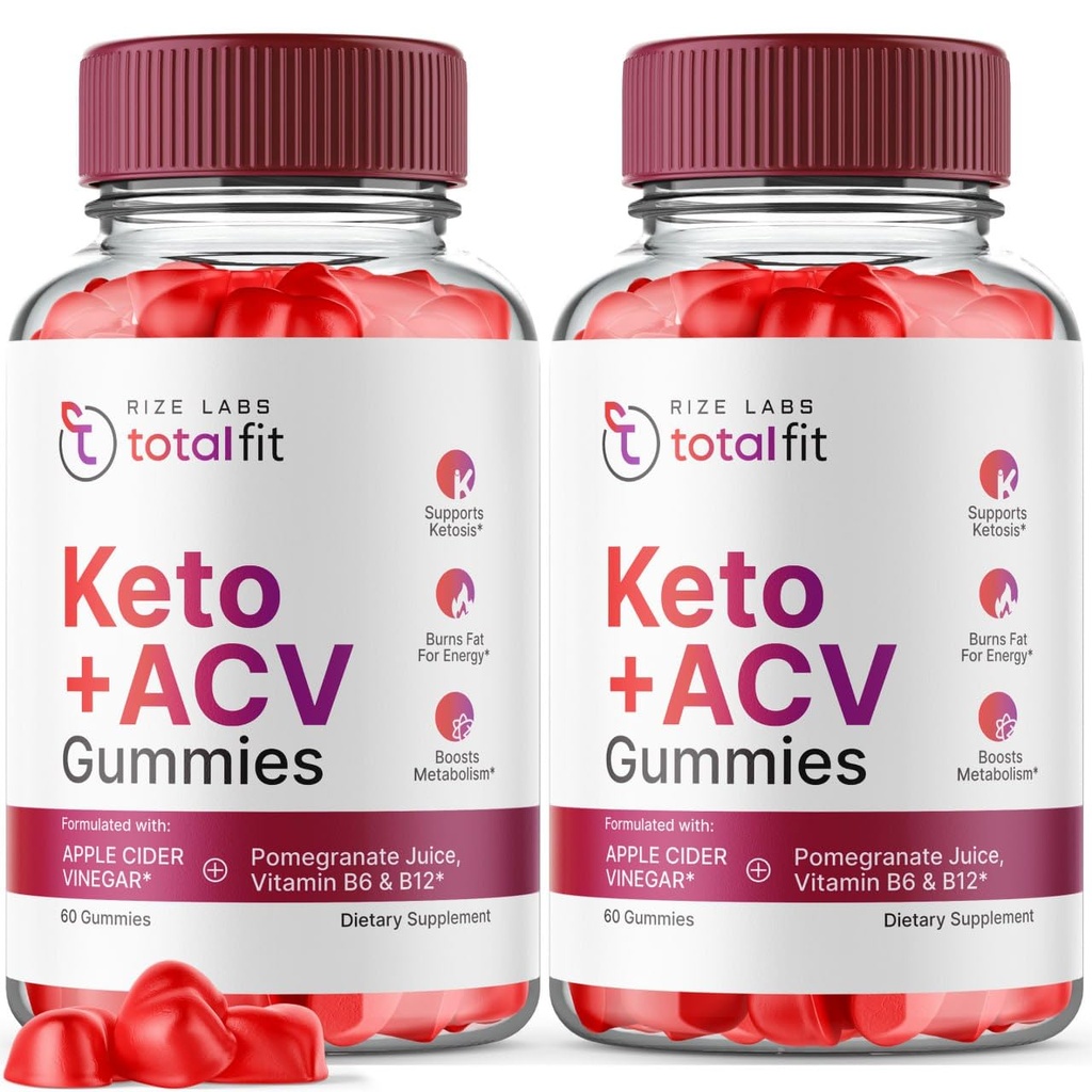 (Pack of 2 Total Fit Keto ACV + Gummies, Advanced Weight Loss, Total Fit Keto Gummies Reviews Gomitas (120 Gummies)