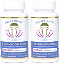 ENCAPSULATE 6 Pilzmischung – Reishi, Chaga, Türkei-Tail, Cordyceps, Lion’s Mane & Shiitake 8:1 Pilzextrakt – Nootropic & Adaptogen Pilzergänzung für Gut, Gehirn & Immununterstützung - 120 Caps