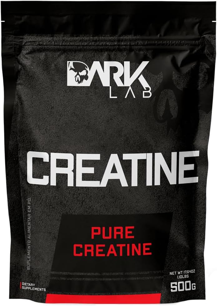 Dark Lab Creatine Monohydrat 166 Servierungen, 100% reine Kreatin 500g, Ergänzung für Muskelaufbau Unterstützung, erhöhte Stärke, Energie und verbesserte sportliche Leistung