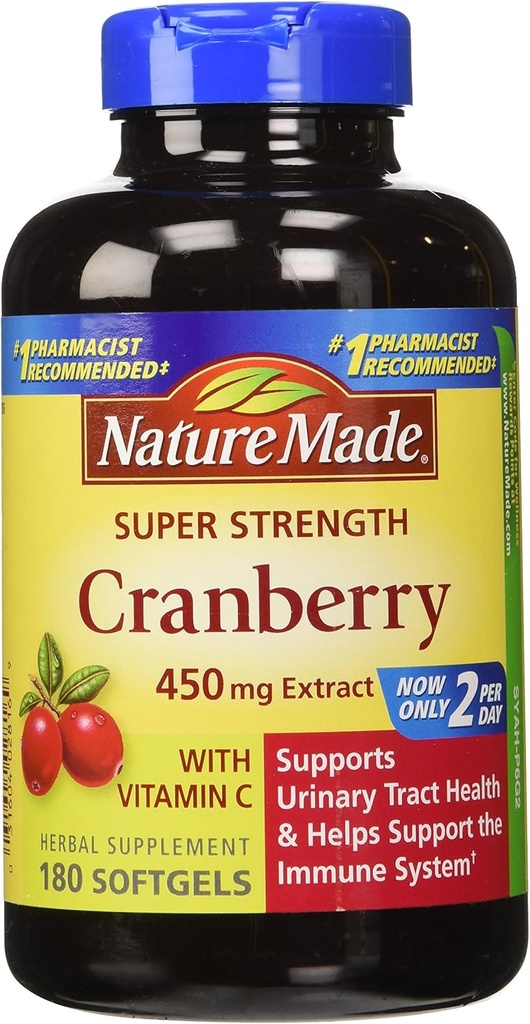Naturgemachte Cranberry 450mg Extrakt 180 Softgels