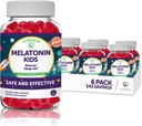 Lunakai Kids Melatonin Gummies 1mg - Tastiest Proprietary Formula - Non-GMO, Vegan, Glutenfrei Kaubare Low Dose Ergänzung für Kinder - Natürliche Schlaf-Gummy für Kinder 2 Jahre alt + - (6 Packung)