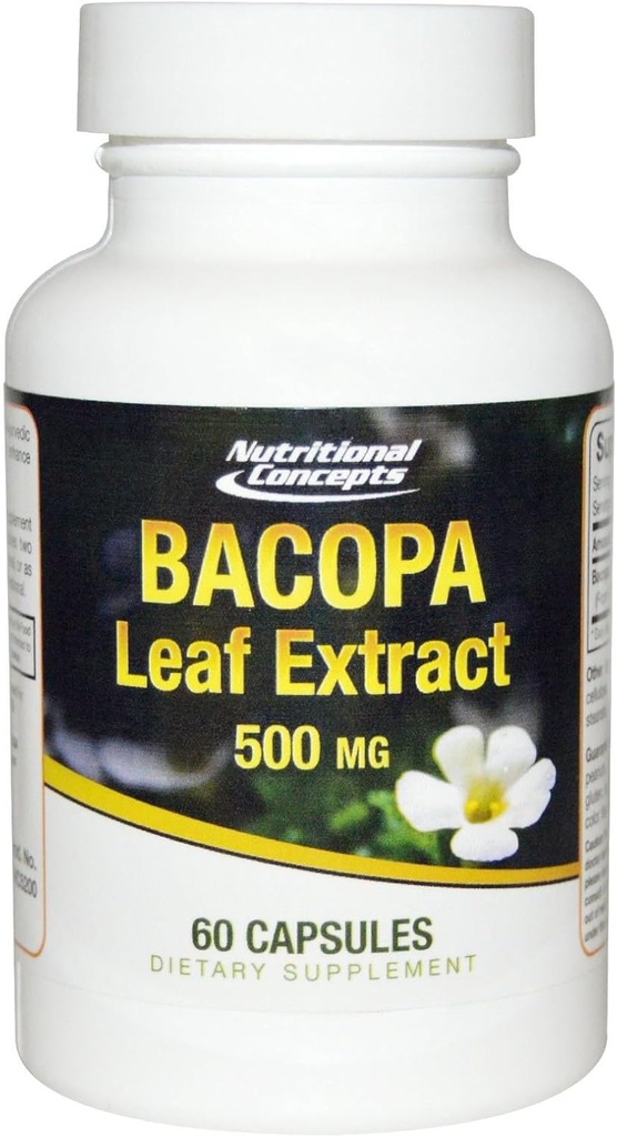 Bacopa Blatt Extrakt - 500 mg - 60 Kapseln