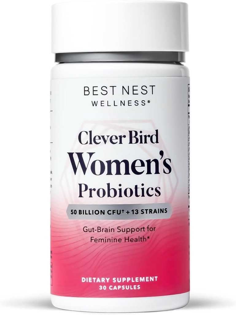 Bestes Nest Wellness Frauen Probiotics - Gut & Brain Health Support Supplement - Formel mit mehreren probiotischen Strainen - Verdauungsunterstützung Ergänzung für Frauen - 30 Kapseln