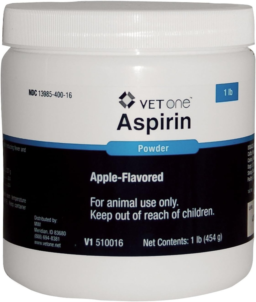 Vet One Apple Flavored Extra Strength Aspirin Pulver für Pferde Cattle Dogs & Livestock - Palatable - Aid in Reducing Fever & Mild Analgesia - 1 lb