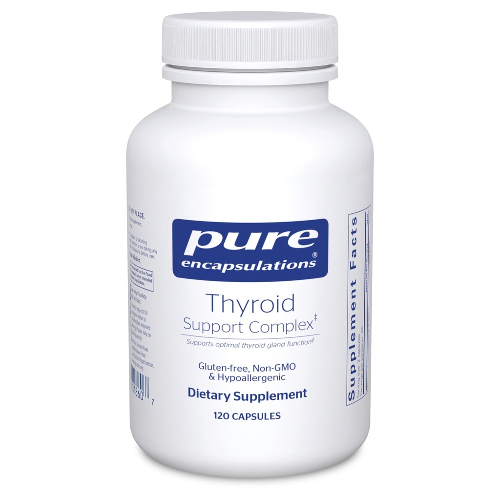 Pure Encapsulations Thyroid Support Complex - Unterstützt die Schilddrüsengesundheit * - Antioxidantien-Infusion - mit Ashwagandha & Jod - Nicht-GVO & Vegetarier - 120 Kapseln
