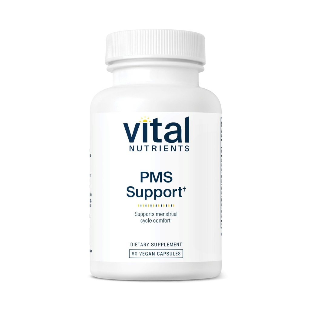 Vital Nährstoffe PMS-Unterstützung - Vitex Berry & Passionflower Extract für Premenstrual Support & Hormone Balance* - Vitamin B6 PMS Supplements - Gluten, Dairy, Soy Free - Non-GMO - 60 Kapseln