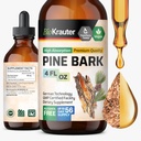BIO KRAUTER Pine Bark Extract - Reich an Antioxidantien Liquid Supplement - 400 mg Französisch Maritime Pine Bark Extrakt Tropfen - Vegan, Alkohol &amp; Zucker frei - 4 Fl Oz