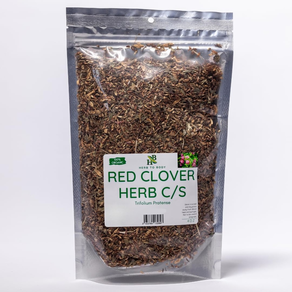 Kräuter zu Körper Red Clover Kräuter Schneide & Sifted - 4oz, Wildcrafted Trifolium Pratense für Red Clover Tee, Extrakte, Tinkturen, und traditionelle Kräuterpräparate
