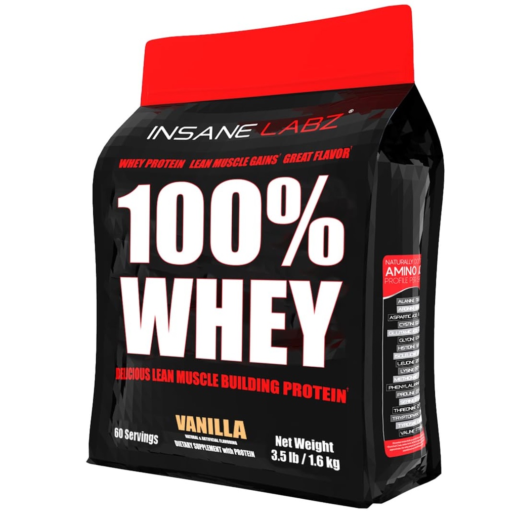 Insane Labz 100% Whey Protein (60 Servierungen, Vanille)