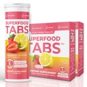 Superfood Tabs Superfoods Company Detox Cleanse Drink - Beilage für Damen und Herren - Unterstützung Gesundes Gewicht, Verdauungsmedizin, Cravings & Bloating Relief - Erdbeer-Lemonade Flavor [60 Tabletten]