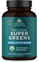 Antike Ernährung Supergreens Multivitamin Tabletten, Bio-Superfood-Pulver mit Multivitaminen aus echten Früchten, Gemüse und Kräutern, für Verdauungs- und Energieunterstützung, 90 Zähler