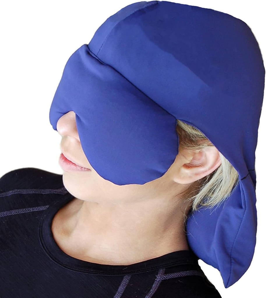 Sinus Druck & Migraine Kopfschmerzen Relief Cap und Augenwrap - Tief eindringende Kräuter Eishut für heiße oder kalte Sinus Schmerzlinderung