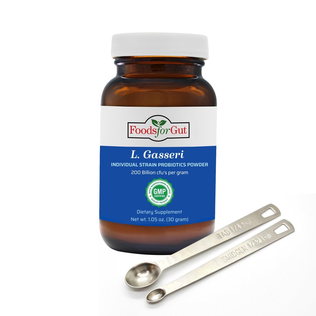 Lebensmittel für Gut Lactobacillus Gasseri Probiotic Powder 200 Billion cfus | Made in USA | Weight Control | Promote a Well-Balanced microbiome | High Potency | L.Gasseri | 30 Gramm (1.05 Oz)