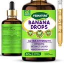 YESNATURE Banana Digestive Drops - Gentle Banana-Flavoured Gut-Unterstützung mit natürlichen Extrakten - Fördert gesunde Verdauung und Regelmäßigkeit - Sugar-Free, Non-GMO - 60ML