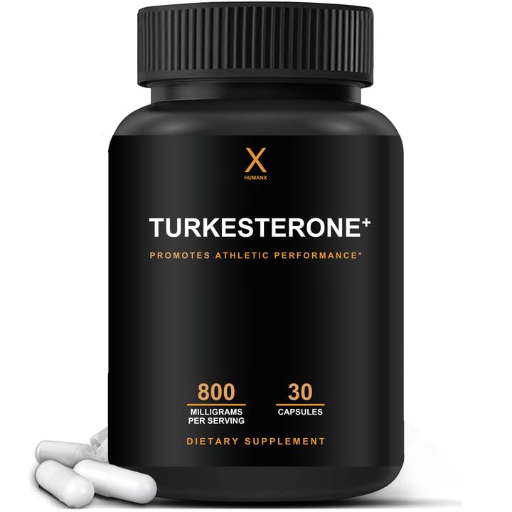 HUMANX Turkesterone+ 800mg - USA Third Party Tested (ähnlich Ecdysterone) for Muscular Development & Dynamic Athletic Performance - Natural Anabolic - Non GMO, Vegan - Turkesterone Supplement