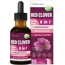Red Clover Kräuter Extrakt Tropfen für Frauen Gesundheit Balance, 8-in-1 Kräuter Formel Ergänzung für Menopause Hot Flashes Relief mit Dong Quai & Shatavari Extrakt, Alkoholfreie Tincture. 2oz
