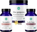 Ora Organic Vegan Collagen, Probiotics, Prebiotics &amp; BeYouTiful Bundle: Aloe Vera - Vanilla Flavor, 20 Servierungen + 60 Vegan Probiotische Kapseln + Haar, Haut, & Nails Unterstützung, 60 Vegan Kapseln