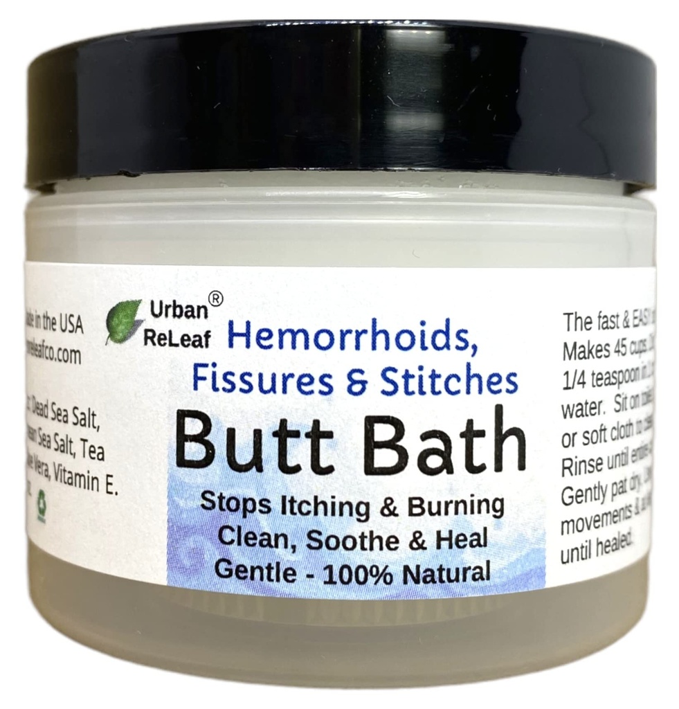 Urban ReLeaf Butt Bath! Hämorrhoiden, Fissures & Stitches. Hilft Juckreiz und Burning. Sauber, ruhig und ruhig. Das Easy Sitz Bath! Schnelles Relief! Sanftes Salzwasser. Sanft, effektiv, 100% natürlich