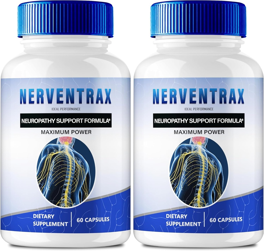 Nerventrax Gehirn ergänzt Gedächtnis- und Fokuskapseln, Nerventrax Advanced Formula Brain Health Support Pills Maximale Stärke Nerven Trax Alle natürlichen Support Pillen, Nerventrax Bewertungen (2 Pack)