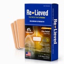 Re-Lieved 4% Lidocaine Patches Maximale Stärke - Aluminium-frei, Wasserbeständig und USA Made -Superior Sticking Pain Relief Patches schnell entlastet Rücken, Gelenke und Muskelschmerzen 3x6 Zoll (31 Zähler)