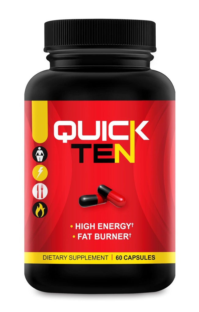 Quick Ten - Best Weight Loss Pills - Natural Metabolism Booster, Appetite Suppressant, Fat Burner Pills - Premium Diet Pills for Women and Men - Energy and Focus Blend - 60 Capsules