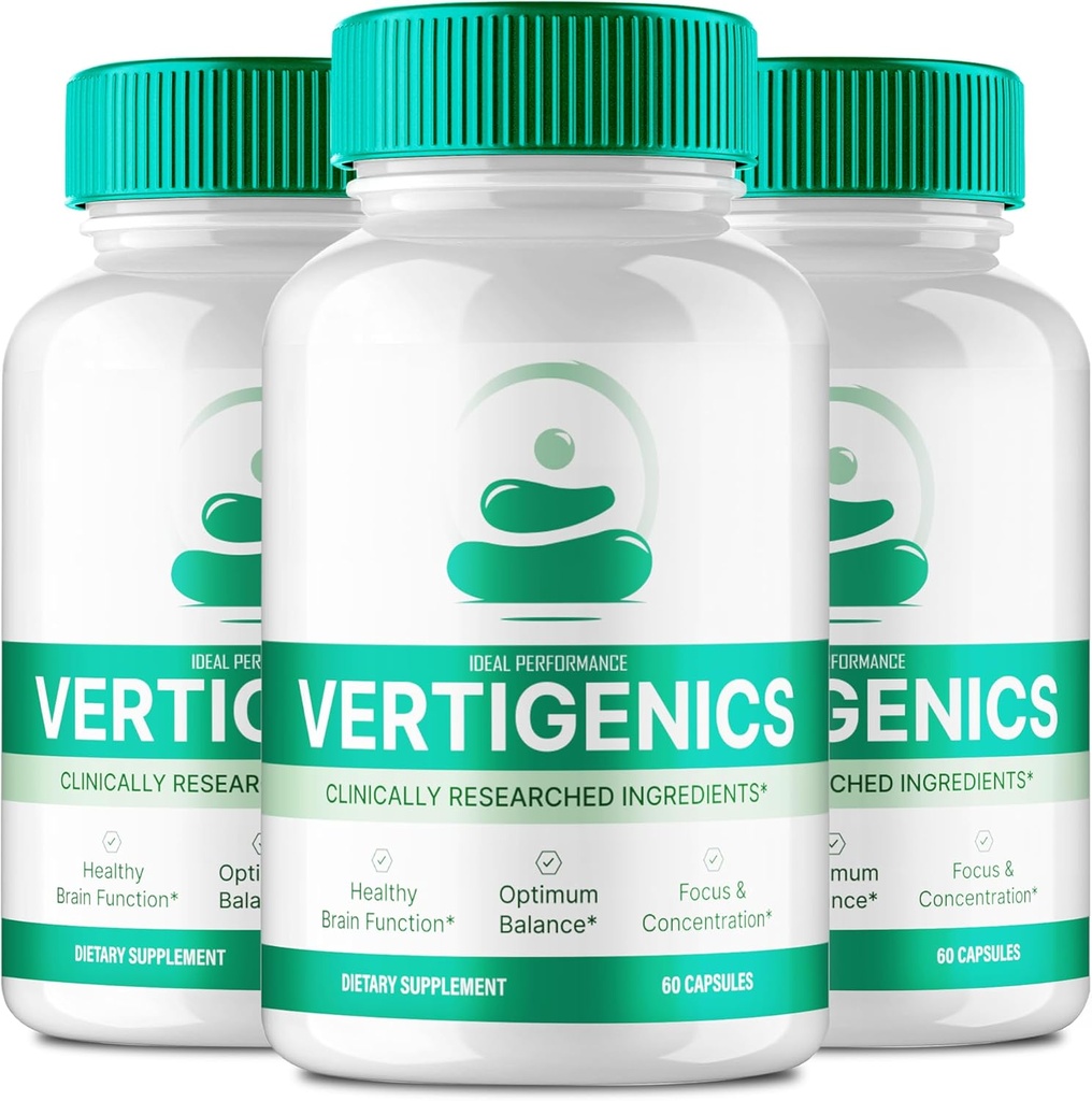Vertigenics Brain Ergänzungen für Speicher- und Fokuskapseln, Vertigenics Advanced Formula Brain Health Support - Maximum Strength Nootropics Verti Genics Alle Natural Support Bewertungen (3 Pack)
