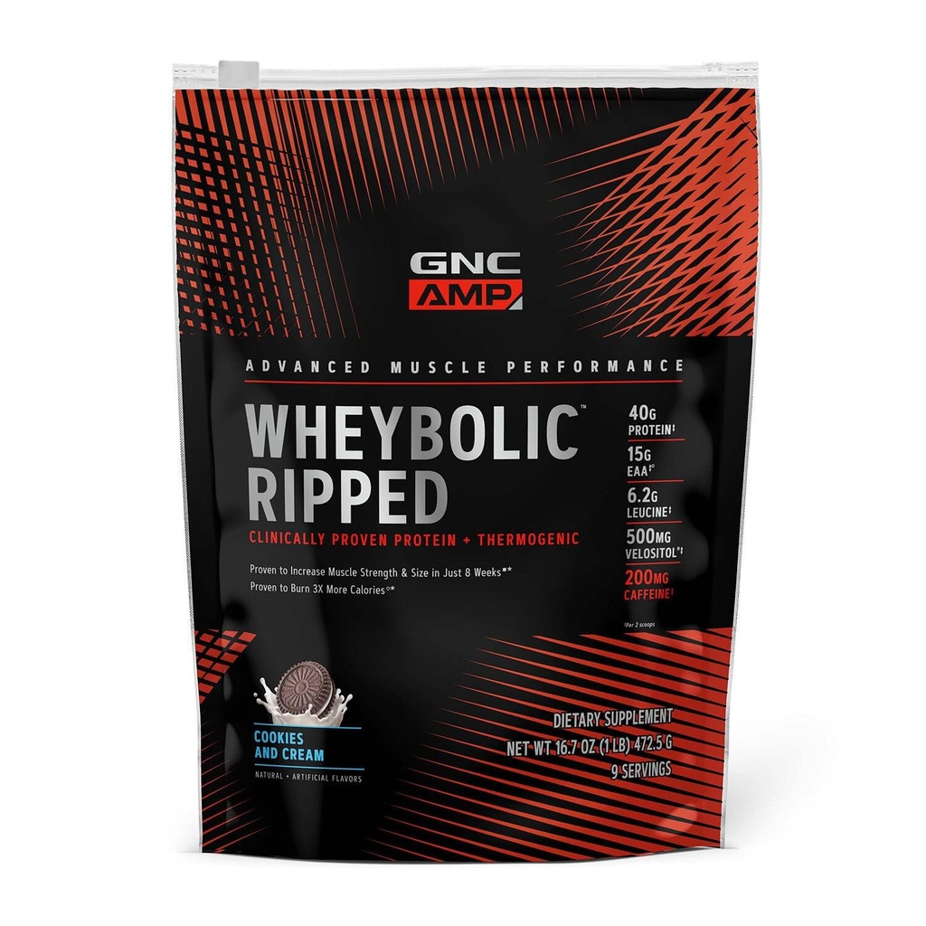 GNC AMP Wheybolic Ripped - Cookies und Creme (9 Servierungen)
