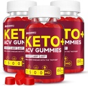 Keto ACV Gummies - 1500mg Apfelessig mit Mutter - Vegan, Non-GMO,Organic Apfelessig-Gummi für Damen, Detox & Cleanse, 3 Pack