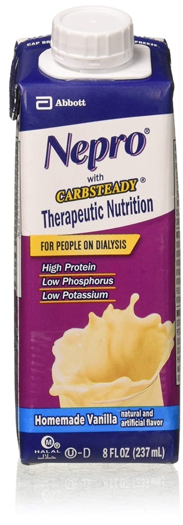 Nepro Complete Nutrition with Carb Steady Vanilla Liquid - 8 Oz / Container, Case of 24 von Nepro
