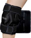 REVIX Ice Wrap für Knie-Dekomfort, Wiederverwendbare Knie-Eis-Pack Wrap mit Kaltkompress-Therapie für Muskel-Erzielung, fördert Post-Workout-Recovery, Weiche Plüsch Futter, Schwarz
