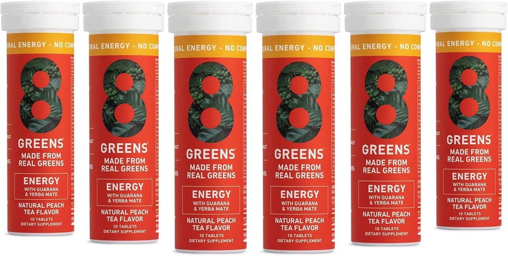 8Greens Supergreens Tablets | Super Greens Powder Superfood Tablet, Metabolism Immunity & Focus, Daily Greens Effervescent Tablets, Bio: Aloe Vera, Spirulina, Chlorella, Energie, 60 Servierungen
