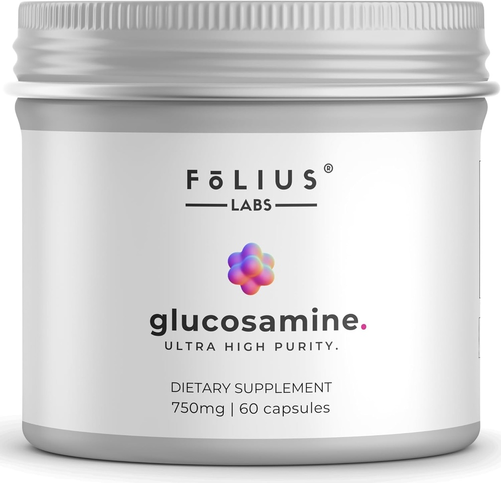 Glucosmine Sulfat Kaliumchlorid 750mg für gesunde Gelenke, Knochen und Knorpel — Gemeinsame Unterstützungsergänzung für Männer und Frauen (60 Kapseln)