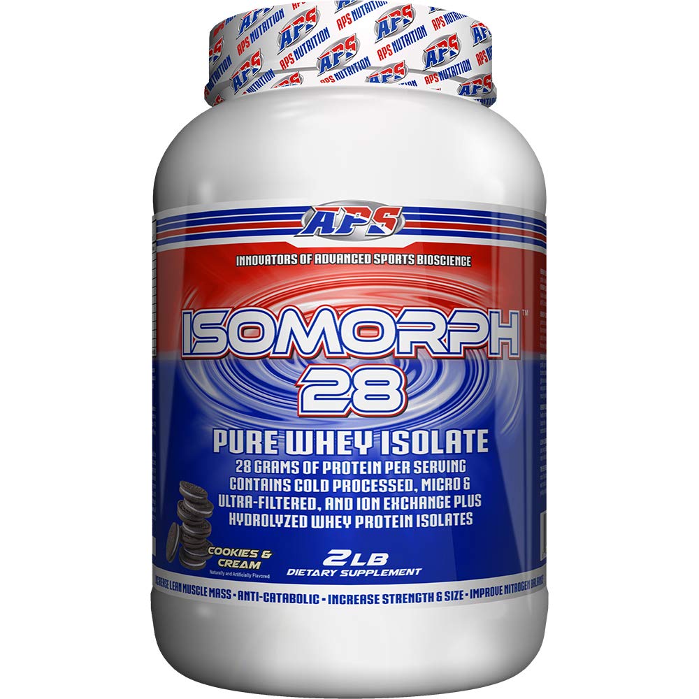 APS Nutrition IsoMorph 28 Protein Powder | Pure Whey Isolate | Kalt gepresst, Ultra-gefiltert, & Ionenaustausch Isoliert | 28g Protein | 2 Pfund (Cookies & Cream)