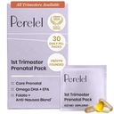Perelel 1st Trimester Prenatal Pack, Multivitamin mit Folat, Vitamin D, Omega 3, Iron & Ginger, Ernährungsunterstützung für Frühaufstehung, Soy & Gluten Free, Non GMO, 30 Daily Pill Packs
