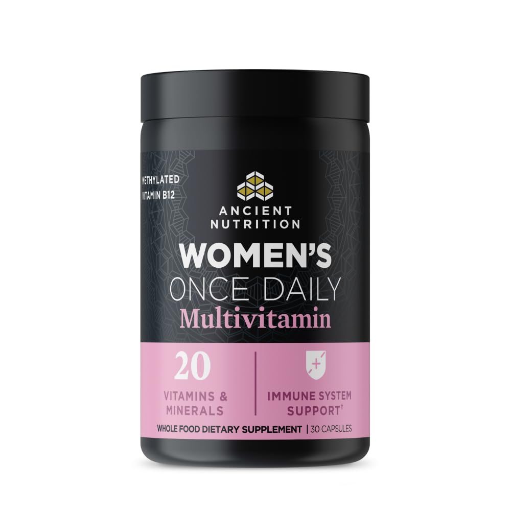 Antike Ernährung Multivitamin für Frauen, Frauen einmal täglich Beilage, Methlyated Vitamin B, C, K2, Magnesium, Folate & Iron, unterstützt Knochengesundheit, 30 Count