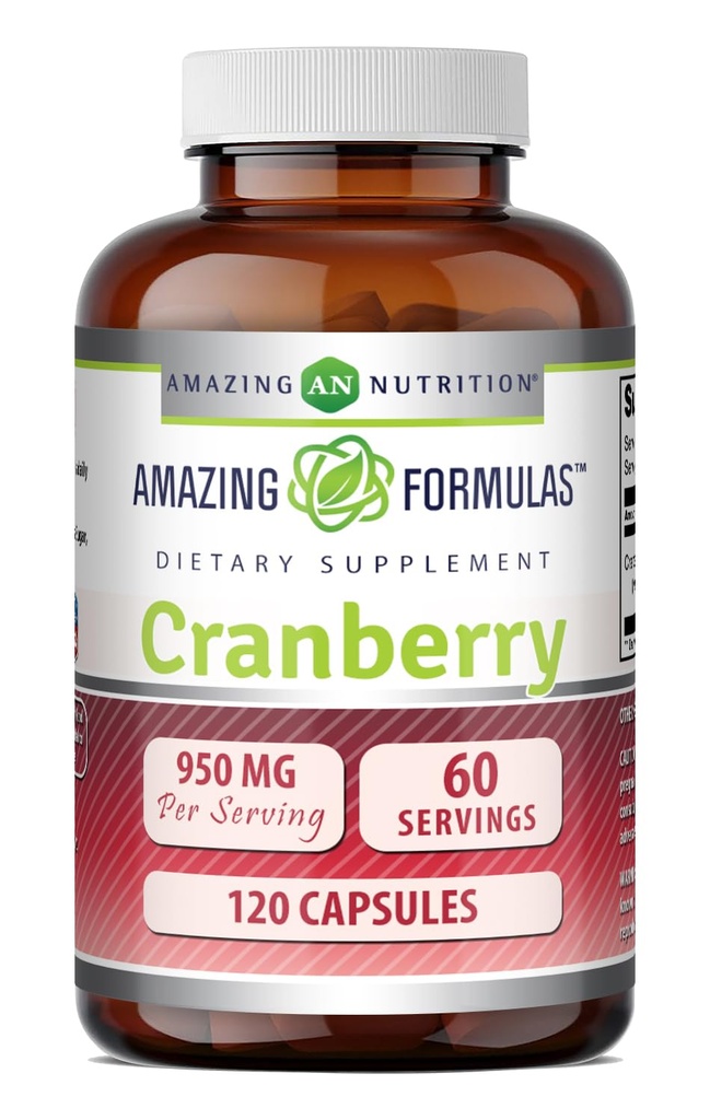 Erstaunliche Formeln Cranberry Extrakt | 950 Mg Pro Servieren | 120 Kapseln Ergänzung | Non-GMO, Glutenfrei, Made in USA