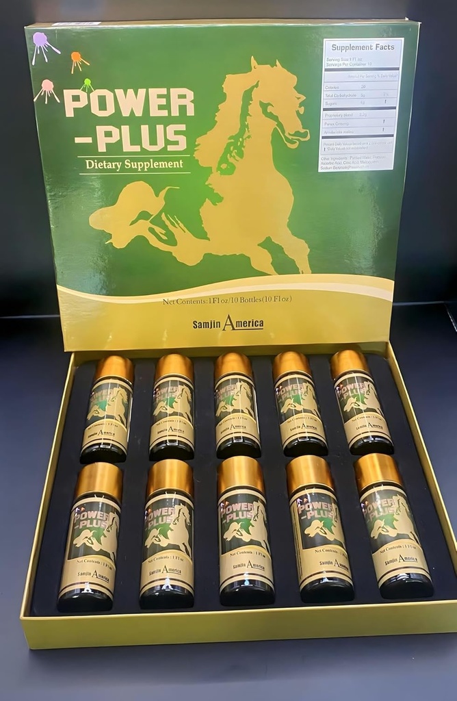 Power Plus Extra Strenght/Ginseng Energy Drink. 1oz X 10BOTTLES.