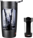 SQUATZ 22 Oz Electric Shaker Bottle - Wiederaufladbare automatische Protein Shake Blender Flask, Lecksicher & einfach zu reinigen, glatte Getränk in 15 Sekunden, Ideal für Gym Shakes, Kaffee, Milchshakes (schwarz)