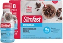SlimFast Meal Ersatz Shake, Original Rich Chocolate Royale, 10g Ready to Drink Protein for Weight Loss, 11 Fl. Oz Bottle, 8 Count