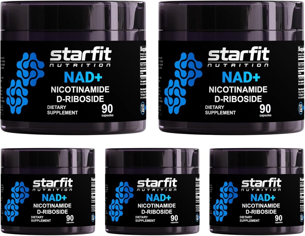 STARFIT - Nicotinamid D-Riboside, Nicotinamid Riboside zur Unterstützung von NAD+ Levels, Fokus und Energieergänzung, Metabolismus Unterstützung Nicotinamid Riboside NAD Ergänzung, 450 Kapseln