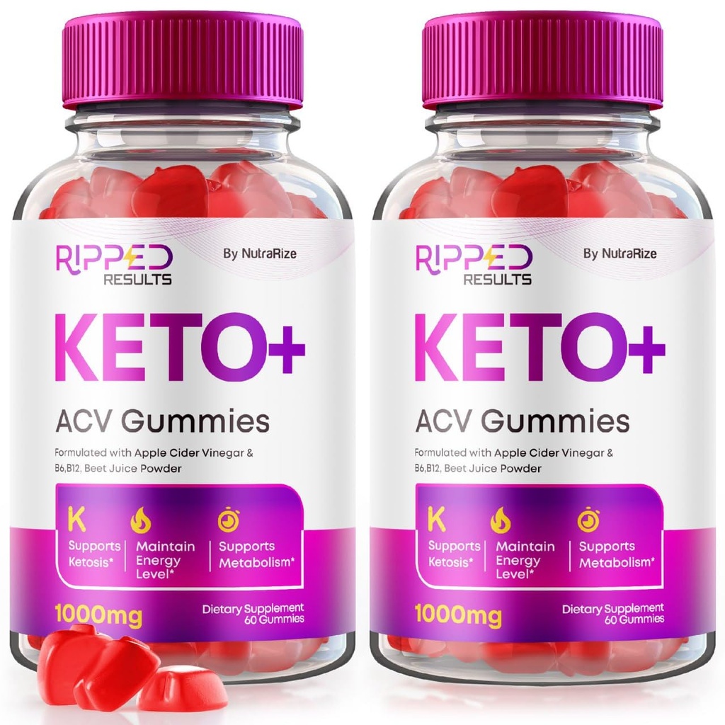 NutraRize (Pack mit 2 Ripped Results Keto ACV Gummies Advanced Weight Loss, RippedResults Bewertungen (120 Gummies)