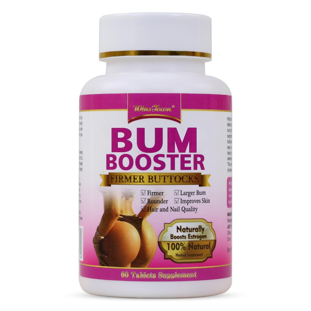 Butt Booster Pills, Mention Buttocks Herbal Supplements, Plump Hips Enhancement Firming and Seductive, 60 Tablets