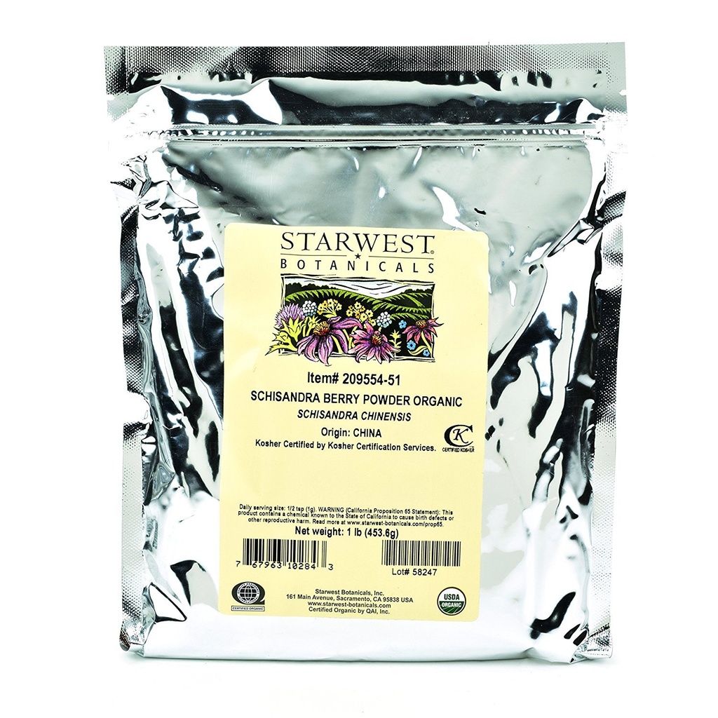 Starwest Botanicals Bio Schisandra Berry Powder, 1 Pfund