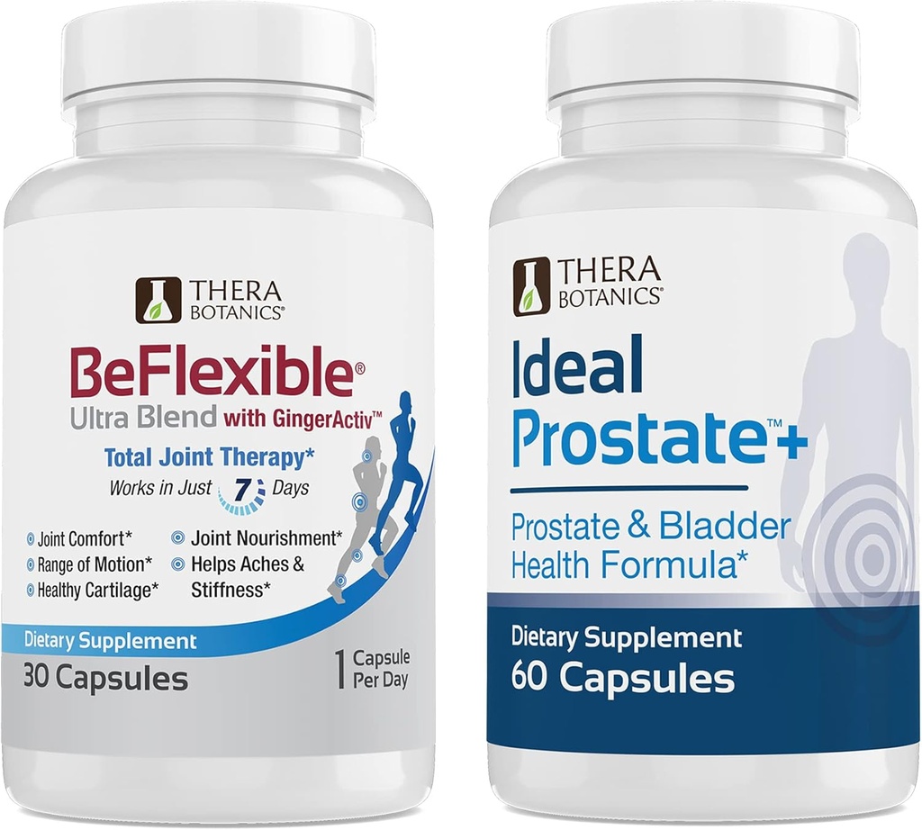 Therabotanics BeFlexible Ultra Joint Support Supplement und ideale Prostata Leistungsstarke Prostata Ergänzung für Männer Bundle