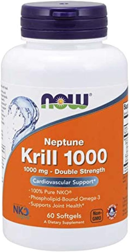 Jetzt Lebensmittel Neptune Krill 1000 Fischöl 1000 Milligramm, 60 Softgels (2 Packung)