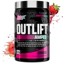 OUTLIFT Amped Max Dosed HIGH STIM Pre Workout Powder 6G Citrulline, 3.2G Beta Alanine, Alpha GPC, CognatiQ, Extreme Energy, Massive Pumps, Elektrolyte (Strawberry Watermelon, 22 Servietten)
